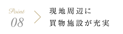 現地周辺に買物施設が充実