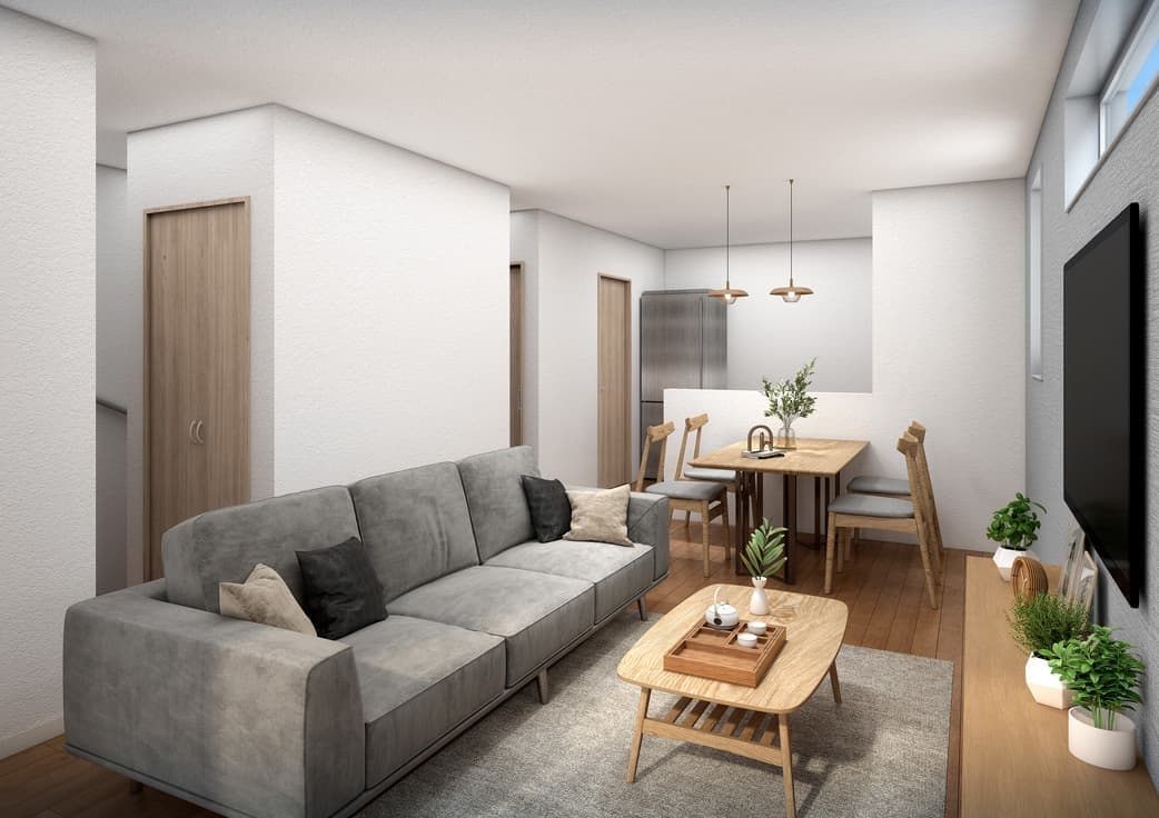 13号棟LDKイメージパース