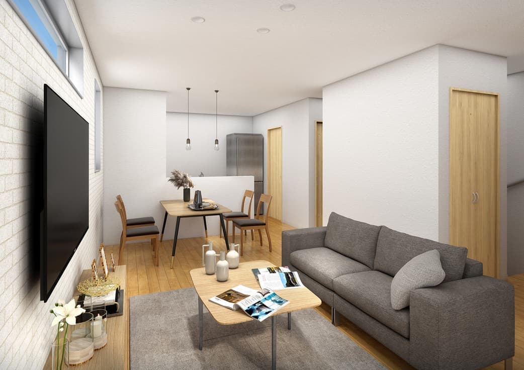 14号棟LDKイメージパース